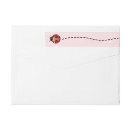 Roze lieveheersbeestje retour adreslabels