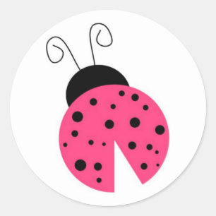 Roze lieveheersbeestje Sticker