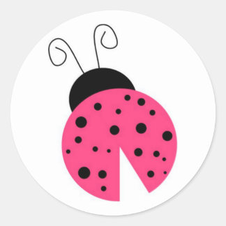 Roze lieveheersbeestje Sticker