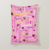 Roze lieveheersbeestjes harten meisjes aangepaste accent kussen (Voorkant(Verticaal))