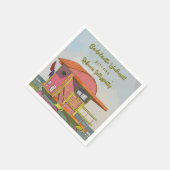 Roze Lifeguard Vibes Bachelorette Weekend Servet (Hoek)