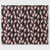 Roze Lightning Bolts Patroon Cadeaupapier (Vlak)