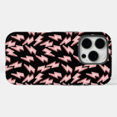 Roze Lightning Bolts Patroon Case-Mate iPhone Case (Achterkant (horizontaal))