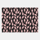 Roze Lightning Bolts Patroon Inpakpapier Vel (Voorkant)