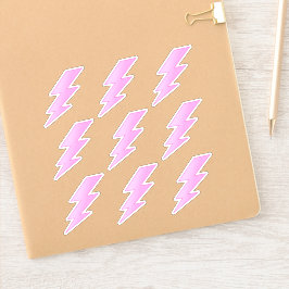 Roze Lightning Bolts - Preppy Stickers