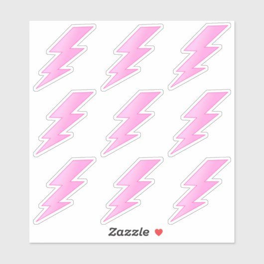 Roze Lightning Bolts - Preppy Stickers (Vel)