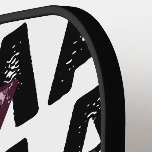 Roze Lightning Mama gepersonaliseerd Pickleball Paddle (Links Detail)