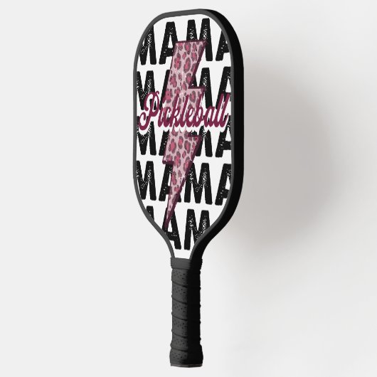 Roze Lightning Mama gepersonaliseerd Pickleball Paddle (Links)