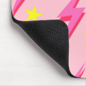 Roze Lightning Muismat voor Trendy Desk Decor (Hoek)