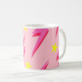 Roze Lightning Pattern Mok voor stijlvol nippen (Voorkant rechts)