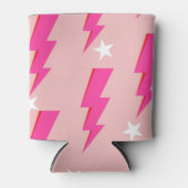 Roze Lightning Stijlvol Back-to-School & Zomer Blikjeskoeler (Voorkant)