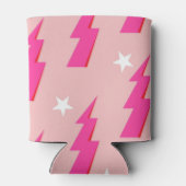 Roze Lightning Stijlvol Back-to-School & Zomer Blikjeskoeler (Achterkant)