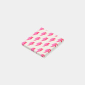 Roze Lightning Stijlvolle Back-to-School Stationer Post-it® Notes (Schuin)