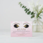 Roze Lights Make-up Lashes Verwijs Vriend Nazorg Aanbevelingskaartje (Staand voorkant)