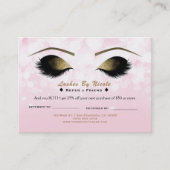 Roze Lights Make-up Lashes Verwijs Vriend Nazorg Aanbevelingskaartje (Voorkant)