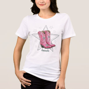 Roze lijn danslaarzen en ster t-shirt