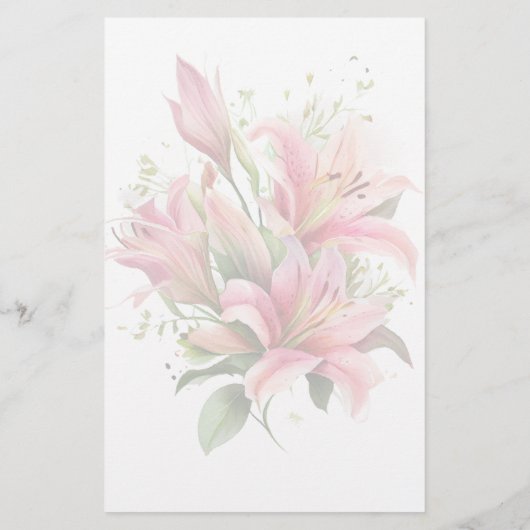 Roze LIJNEN Aangepaste postuur Briefpapier (Achterkant)