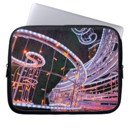 Roze lijnen laptop sleeve