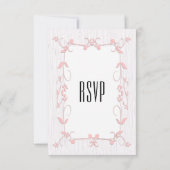 Roze lijnen op RSVP van hout met menukeuze (Achterkant)