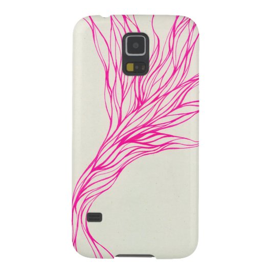 Roze lijnen Samsung Galaxy S5 Hoesje (Achterkant)