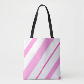 Roze lijnen tote bag (Voorkant)