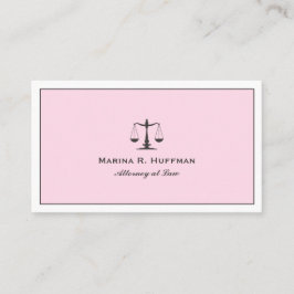 Roze Lijst Attorney Justice Scale Professional Visitekaartje