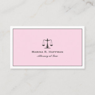 Roze Lijst Attorney Justice Scale Professional Visitekaartje