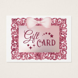 Roze Lijst Boog Gift Kaart