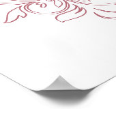  Roze  Lijst Huwelijk Welkom Poster (Hoek)