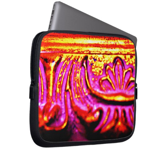 Roze Lijst Laptop Sleeve (Voorkant Rechts)