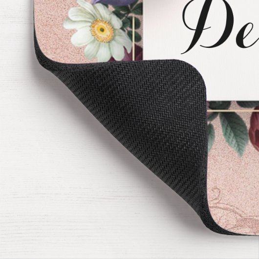  roze Lijst Mousepad Muismat (Hoek)