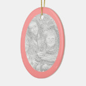 Roze Lijst Ovaal Ornament (Links)
