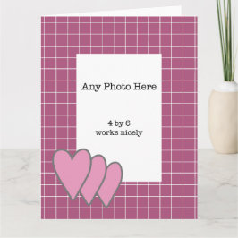 Roze Lijst rond je foto Kaart