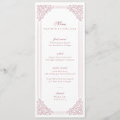  Roze  Lijst Trouwmenu + Dank u Menu (Voorkant)