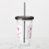 Roze Lijst van Floral Acryl Drinkbeker (Rechts)