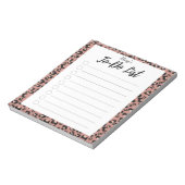 Roze lijst van taken notitieblok (Linkerzijde)