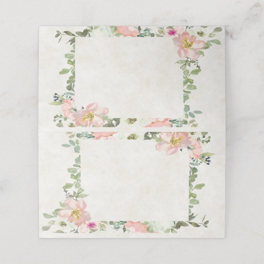  roze lijst voor  gebruik plaatskaartje (Buitenkant ongevouwen)