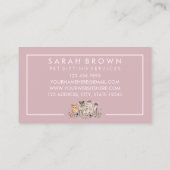 Roze Lijsten van de Floral Visitekaartje (Achterkant)