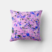 roze Lila blauw bladpatroon Kussen (Achterkant)