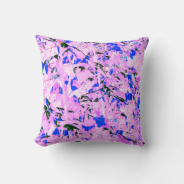 roze Lila blauw bladpatroon Kussen