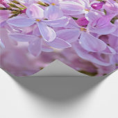 Roze lila bloemen cadeaupapier (Hoek)