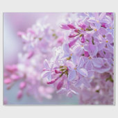 Roze lila bloemen cadeaupapier (Vlak)