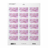 Roze lila bloemen etiket (Full Sheet)