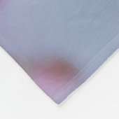 Roze lila bloemen fleece deken (Hoek)