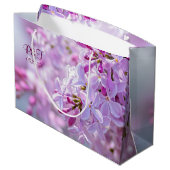 Roze lila bloemen groot cadeauzakje (Achterkant Gekanteld)