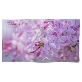 Roze lila bloemen kussensloop