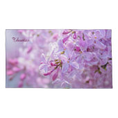 Roze lila bloemen kussensloop (Achterkant-Links)