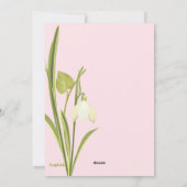 Roze Lila Bloemen Naam Dag Kaart (Achterkant)