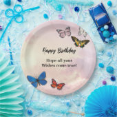 Roze Lila droog Bord van rondvliegend vlinderpapie (Feest)