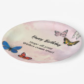 Roze Lila droog Bord van rondvliegend vlinderpapie (Gekanteld)